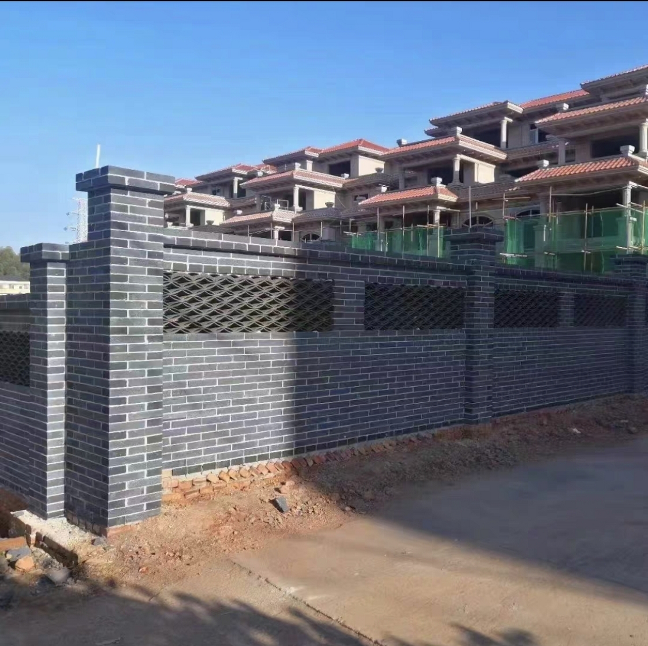 古建青砖砌墙,仿古青砖黏土烧制九五标砖,外墙青砖,古建筑青砖墙