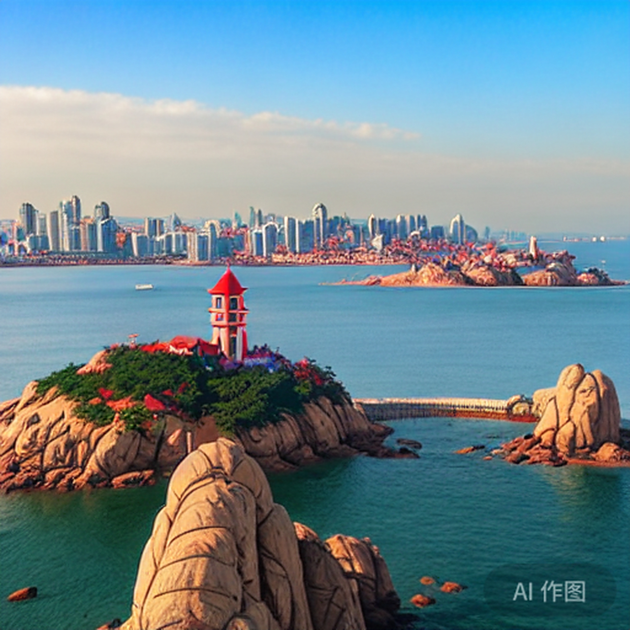 此外,青岛还有许多美食,比如烤肉串,海鲜炒饭,啤酒等等,可以