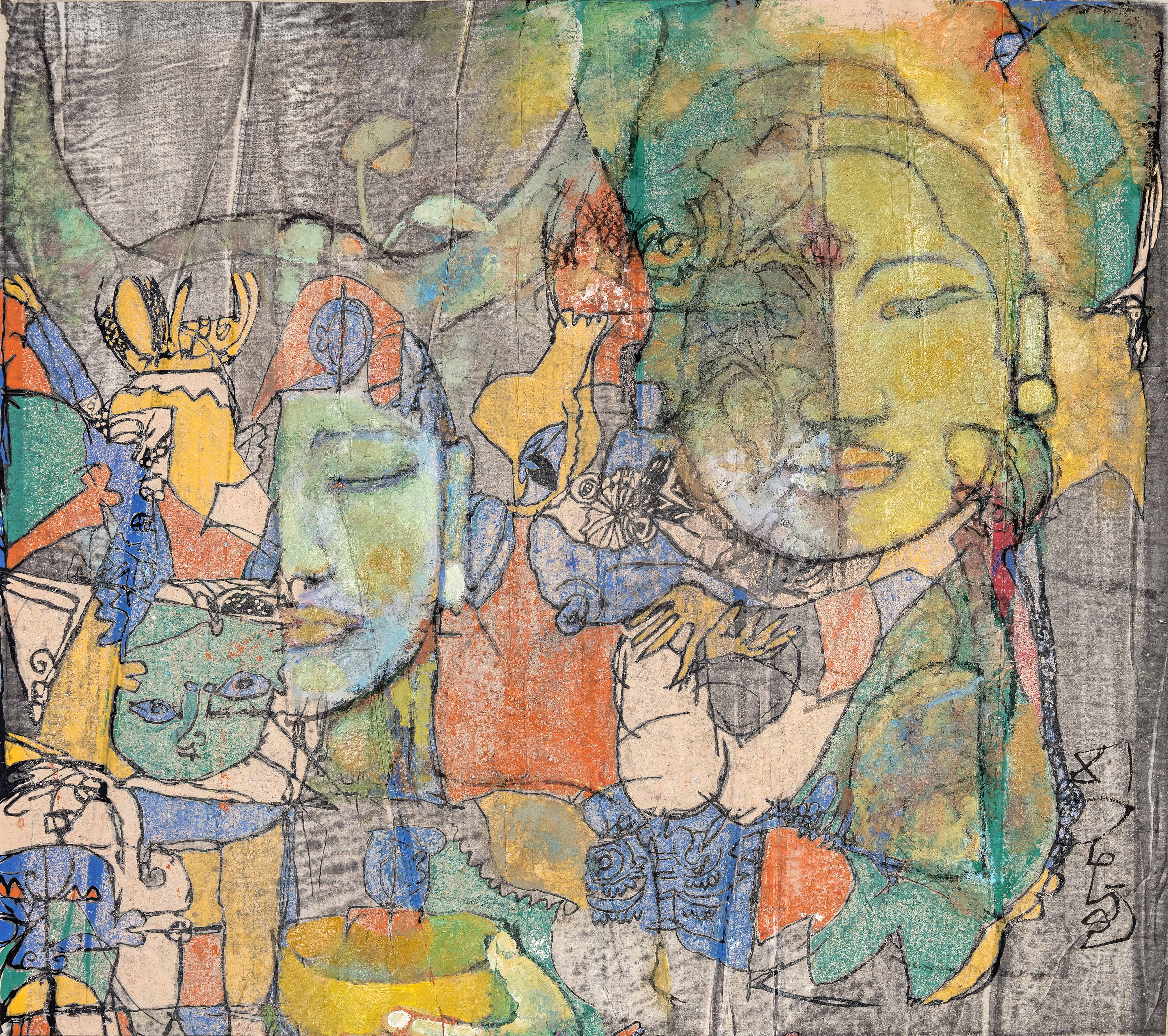 画家石虎重彩作品欣赏