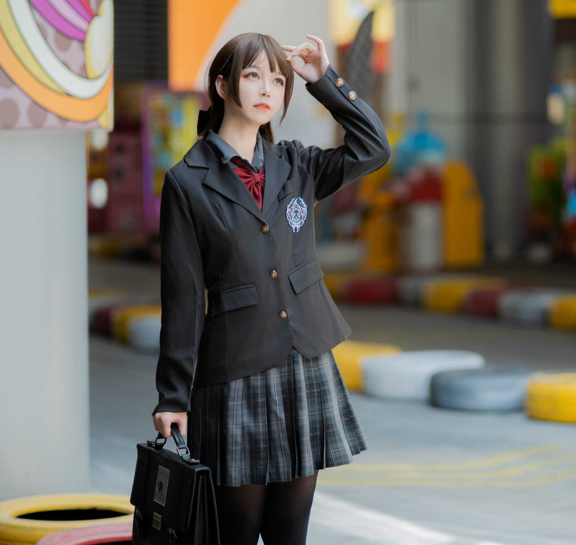 穿"黑丝"裤袜的jk小姐姐的可爱诱惑,呆萌呆萌的,可爱死了