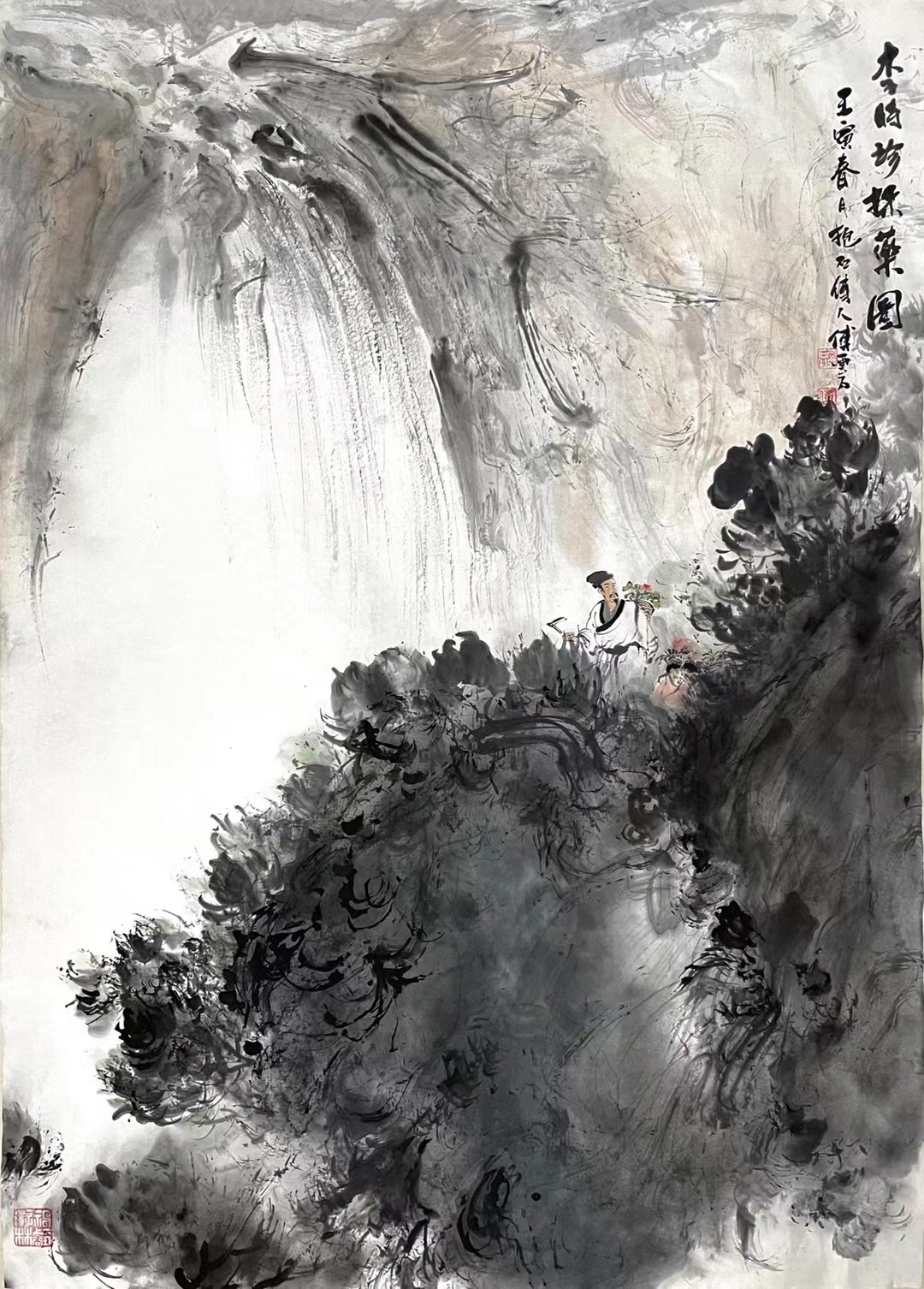 陈长智山水画,潘文良花鸟画作品集赏析