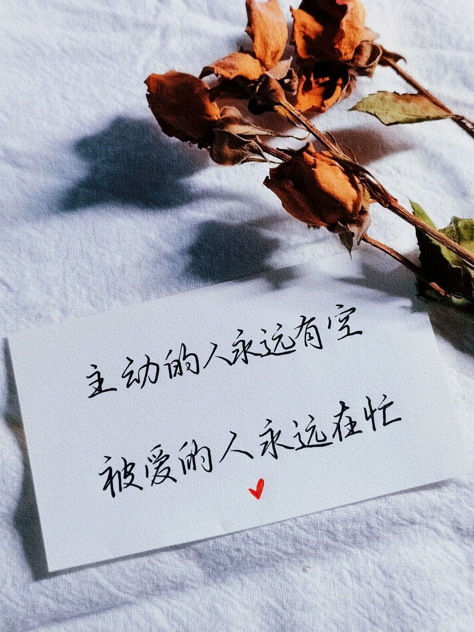主动的人永远有空被爱的人永远在忙