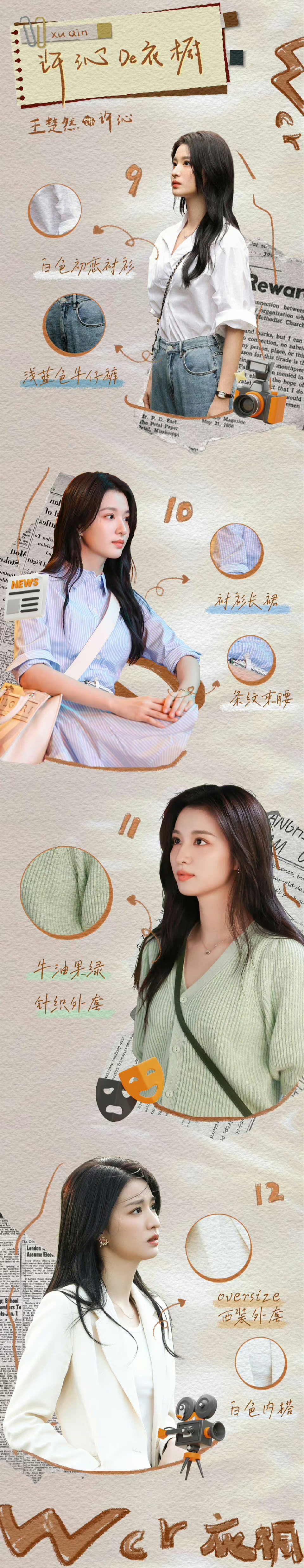 王楚然的反多巴胺衣橱# 王楚然好会穿,每一套穿搭都超好看!