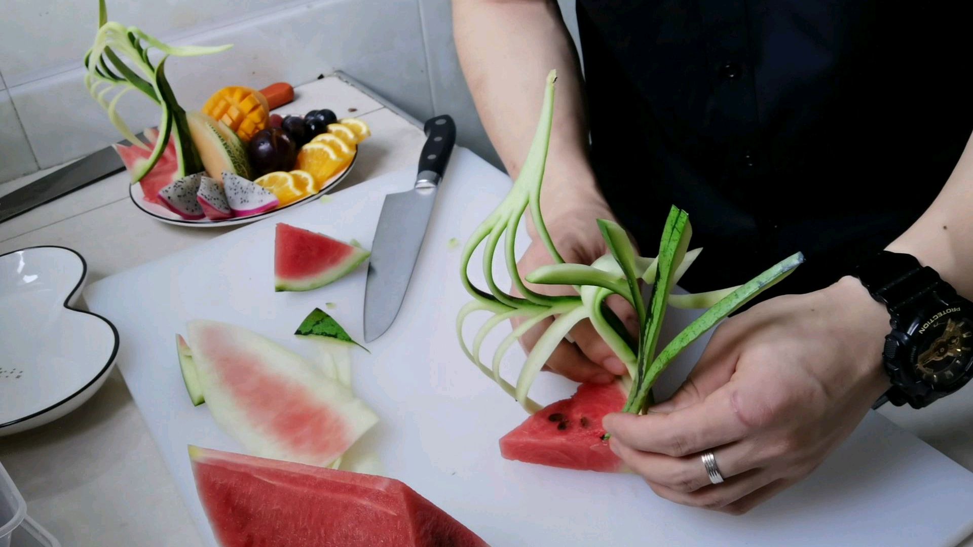 花式水果拼盘制作教程,讲解版