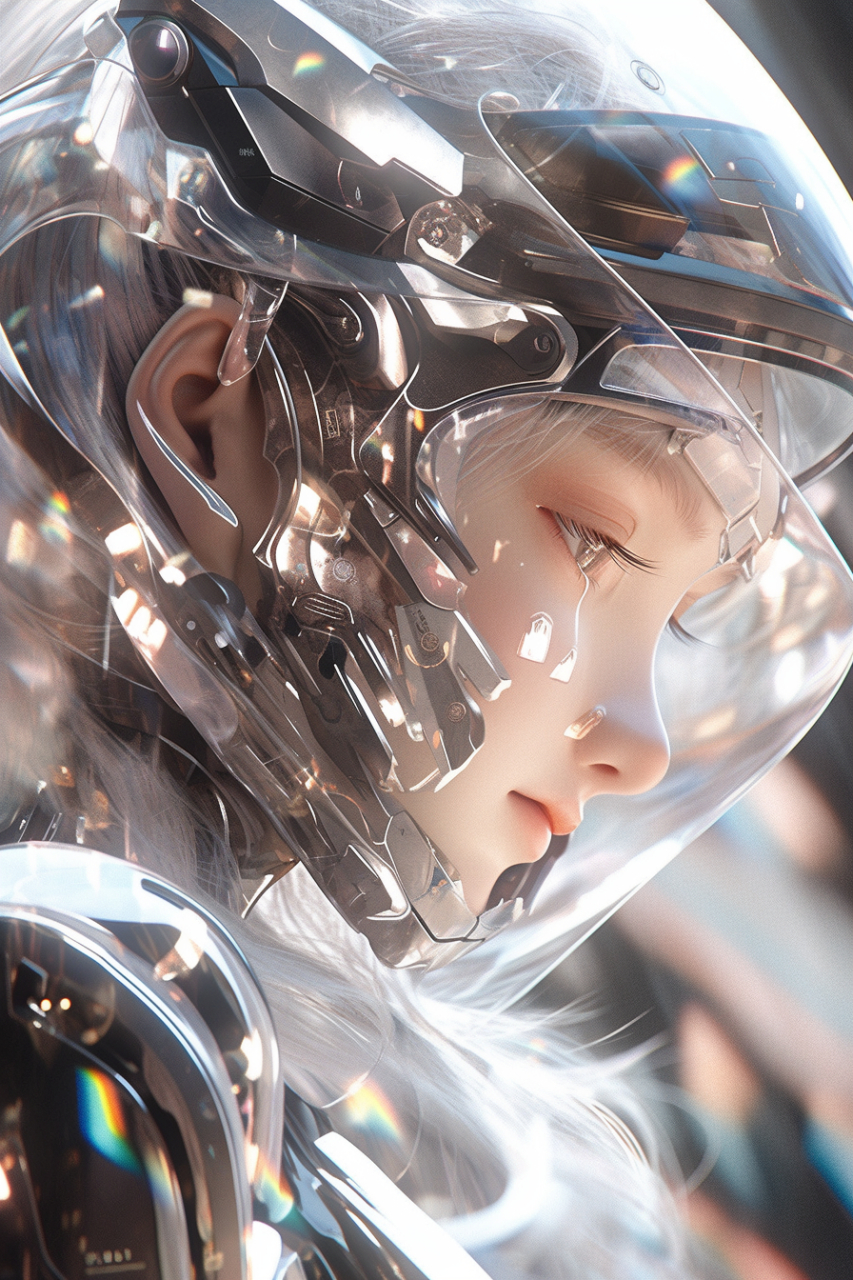 机械美女头像#ai绘画# #美女# #壁纸