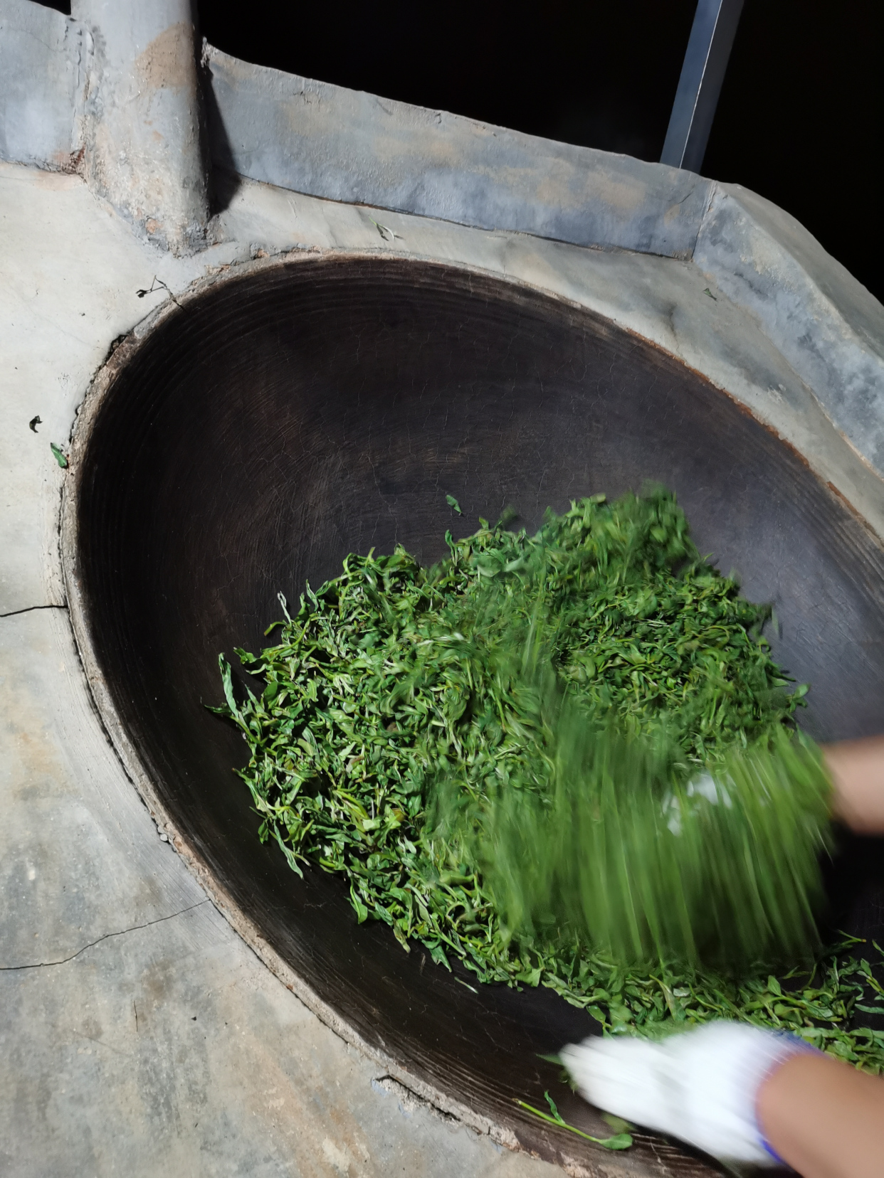 普洱茶制作之三,杀青