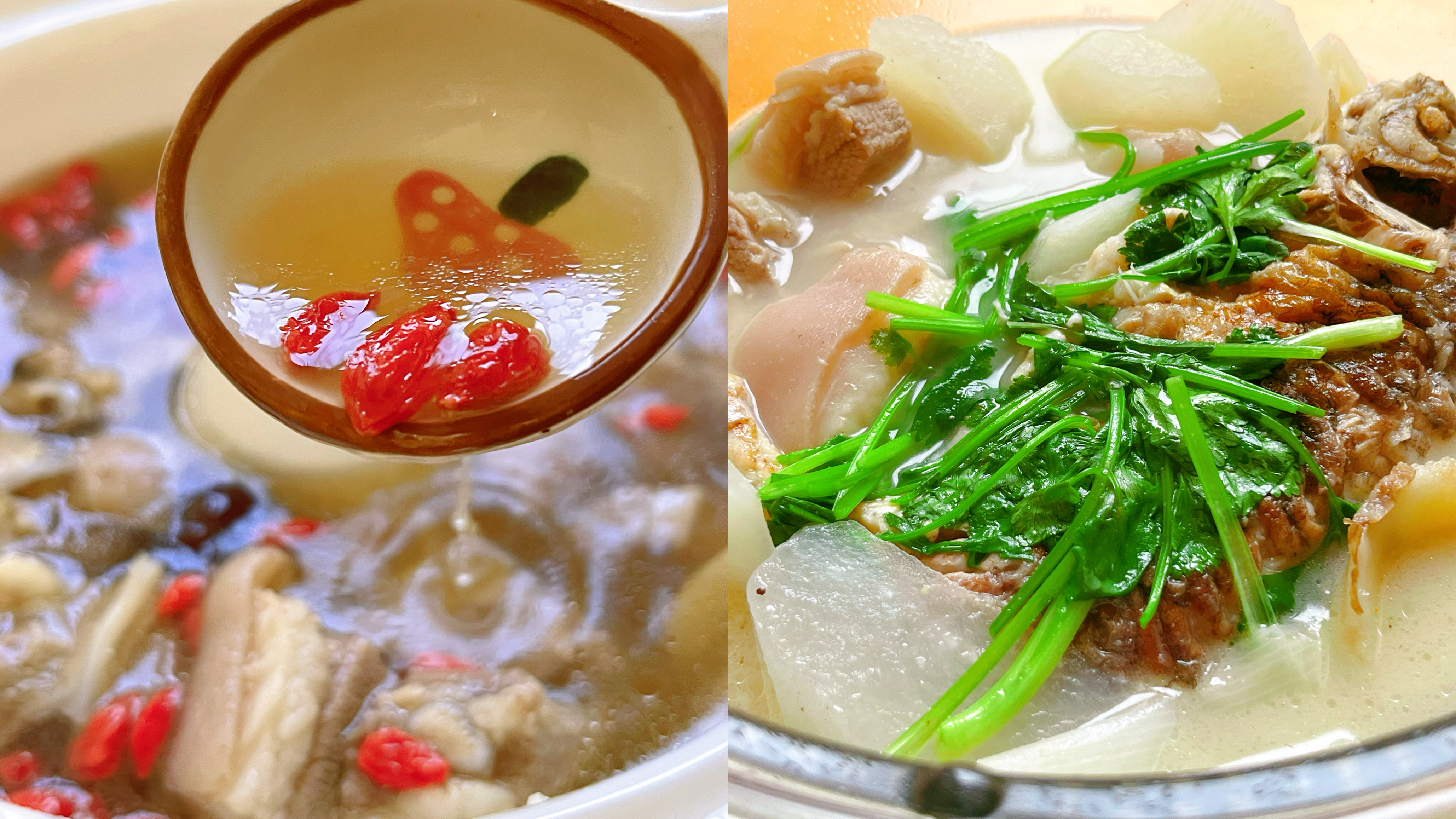 冬天羊肉汤2种做法,白汤鱼羊鲜清汤滋补,断崖式降温多喝不怕冷