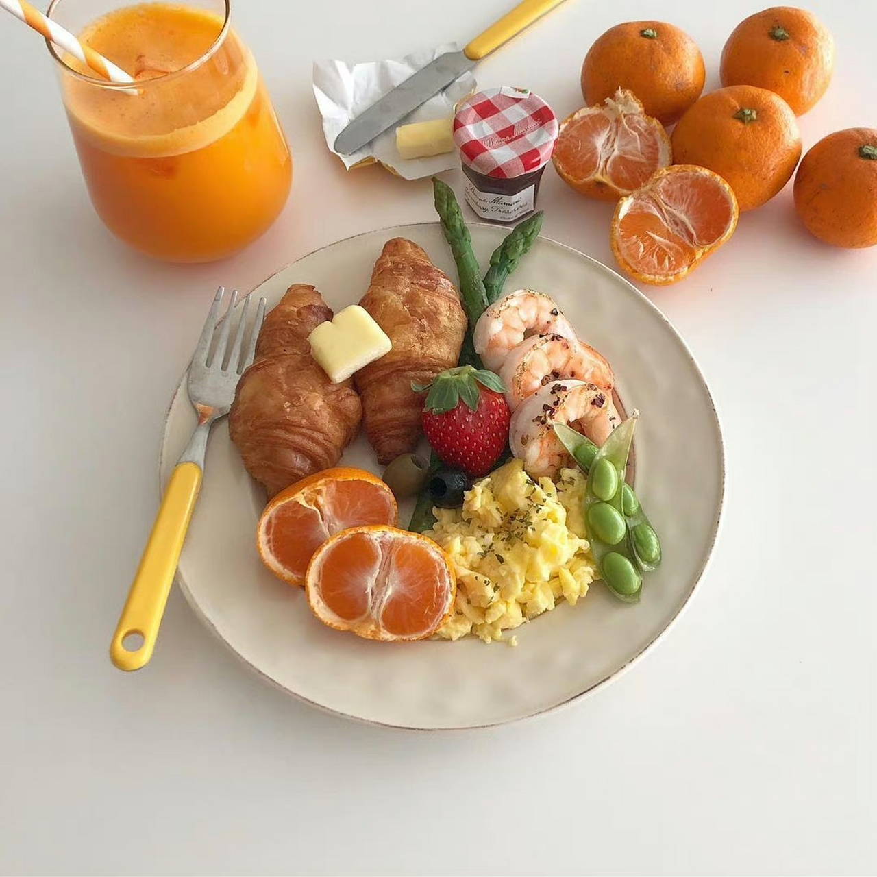 给爱人的爱心早餐