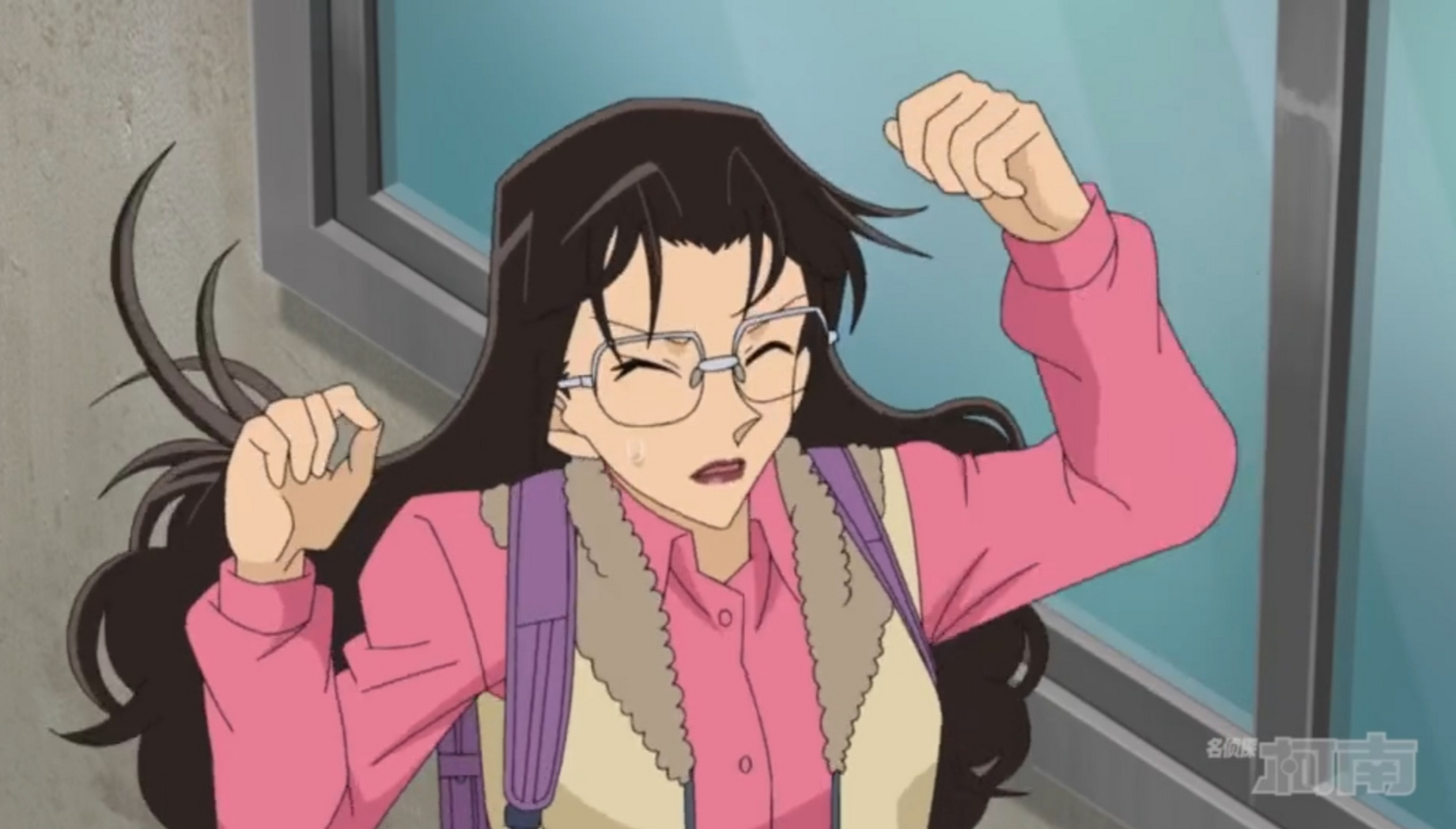 名侦探柯南# 在孩子面前,若狭留美老师真的很会装.