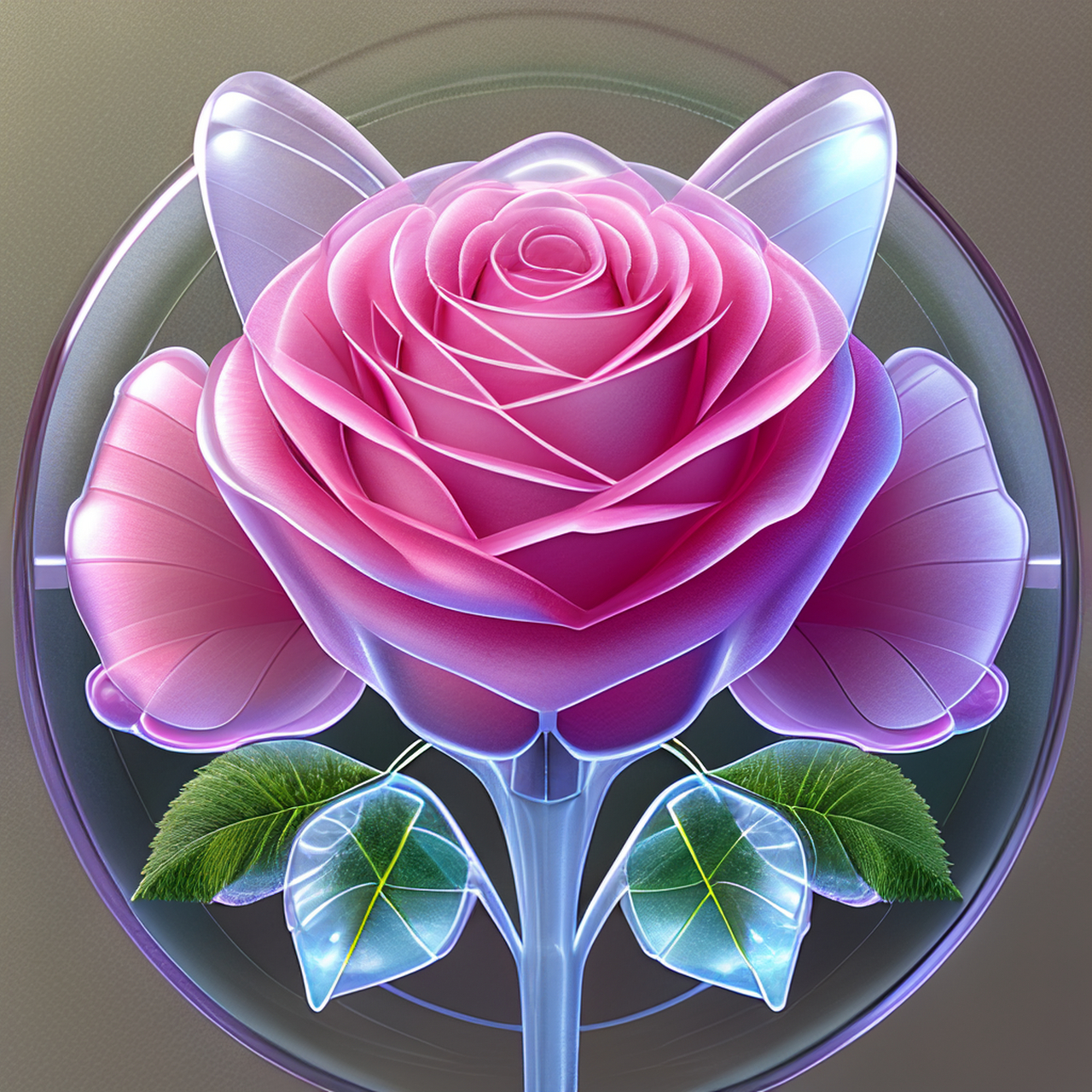 晶莹剔透的玫瑰花.