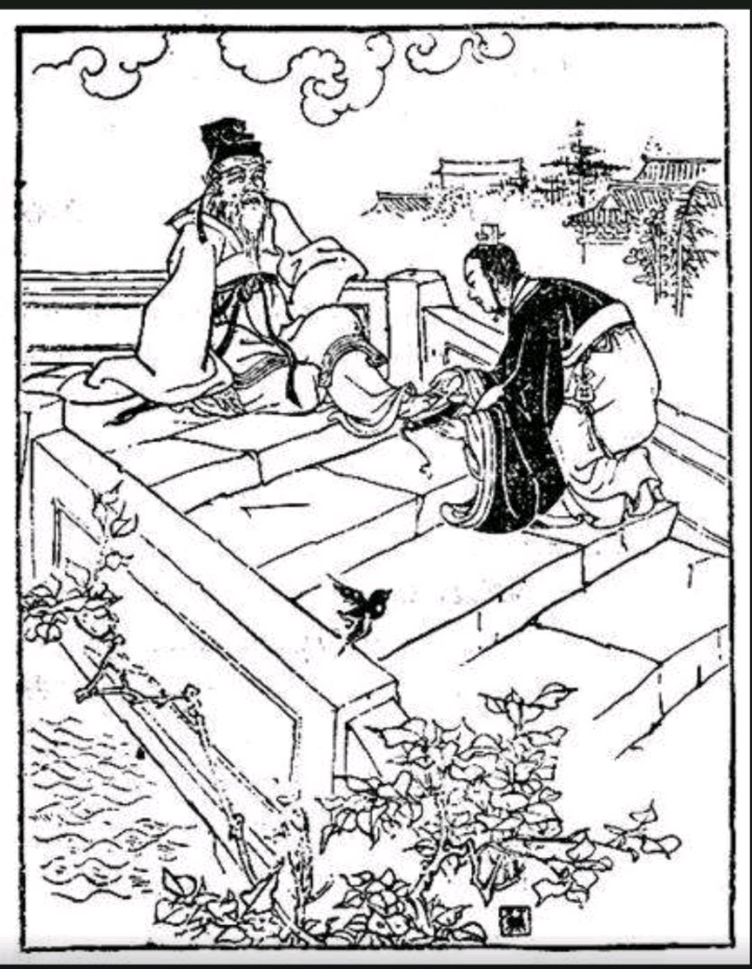 圯桥进履|《西游记》古画里的小故事讲道理