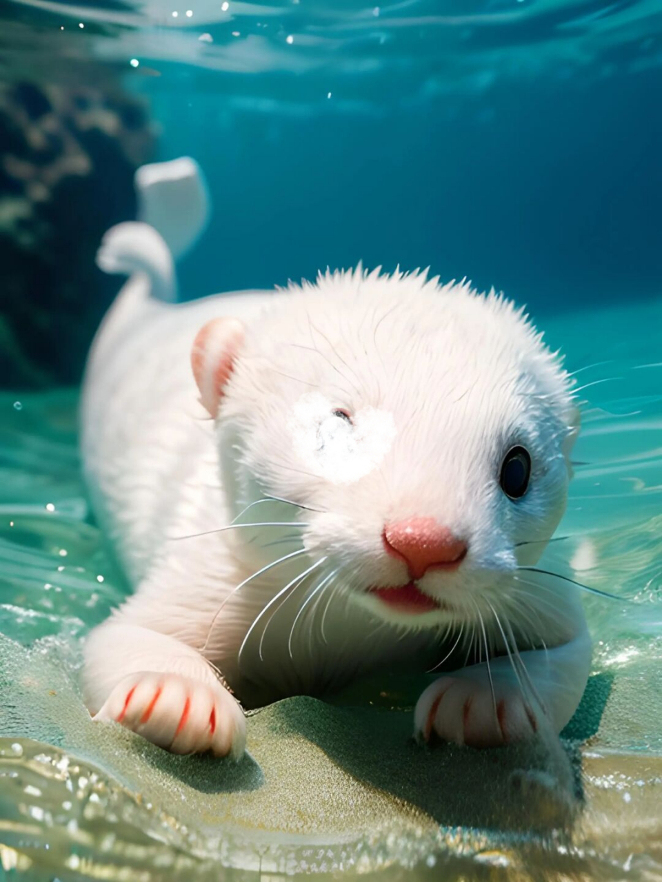 可爱水獭宝宝 水獭宝宝:这只长的这么像哈士奇,天性激发 记录水濑宝宝