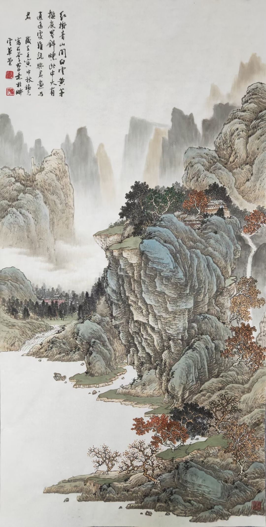 关福元山水画构图精巧,融汇古今,气韵生动意境深邃