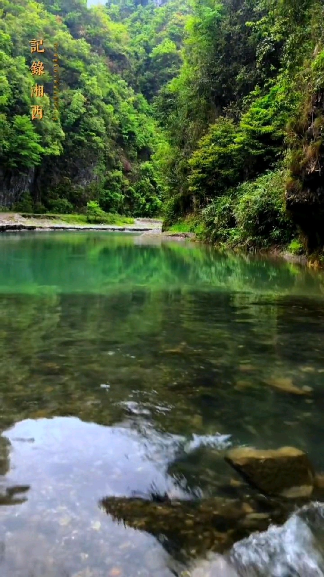 这就是湘西的山水,一半如明镜,一半如翡翠