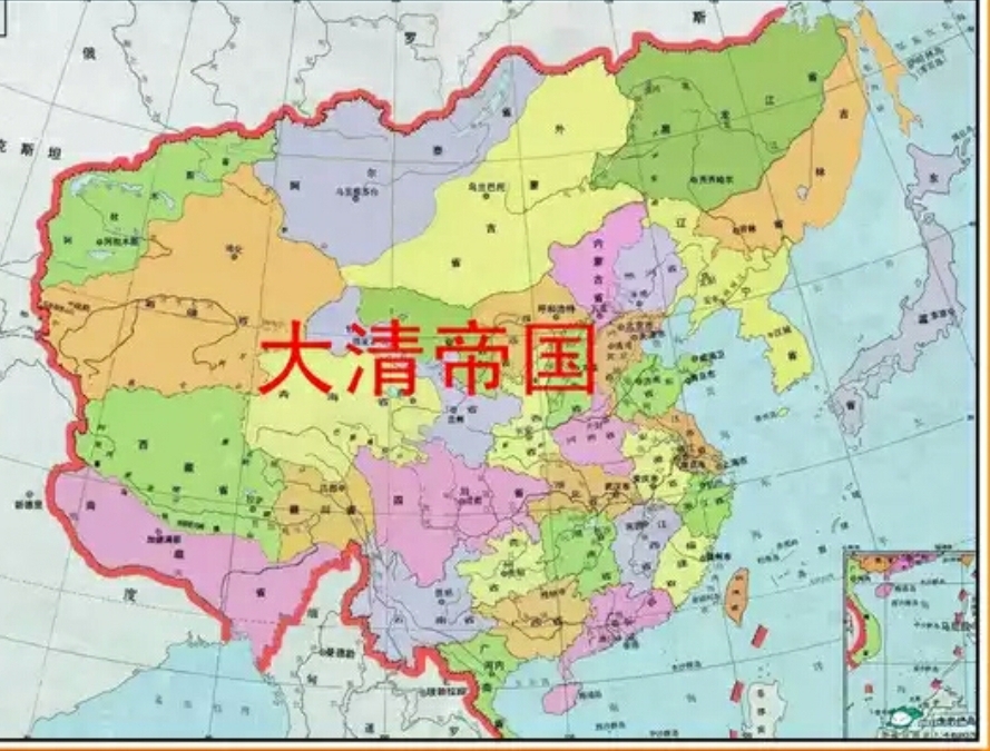 清朝地图 现代图片