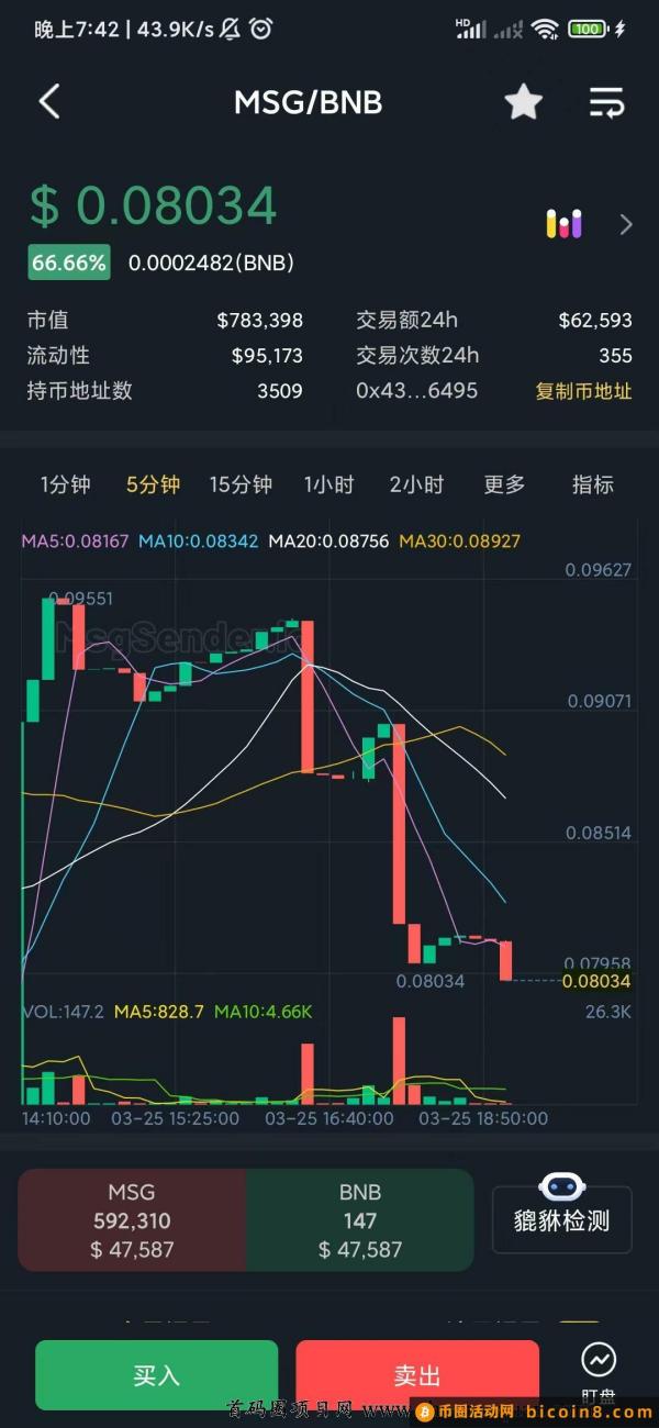 msg大项目挖头K！第二个乌托邦，自带交易自带wk自带钱包