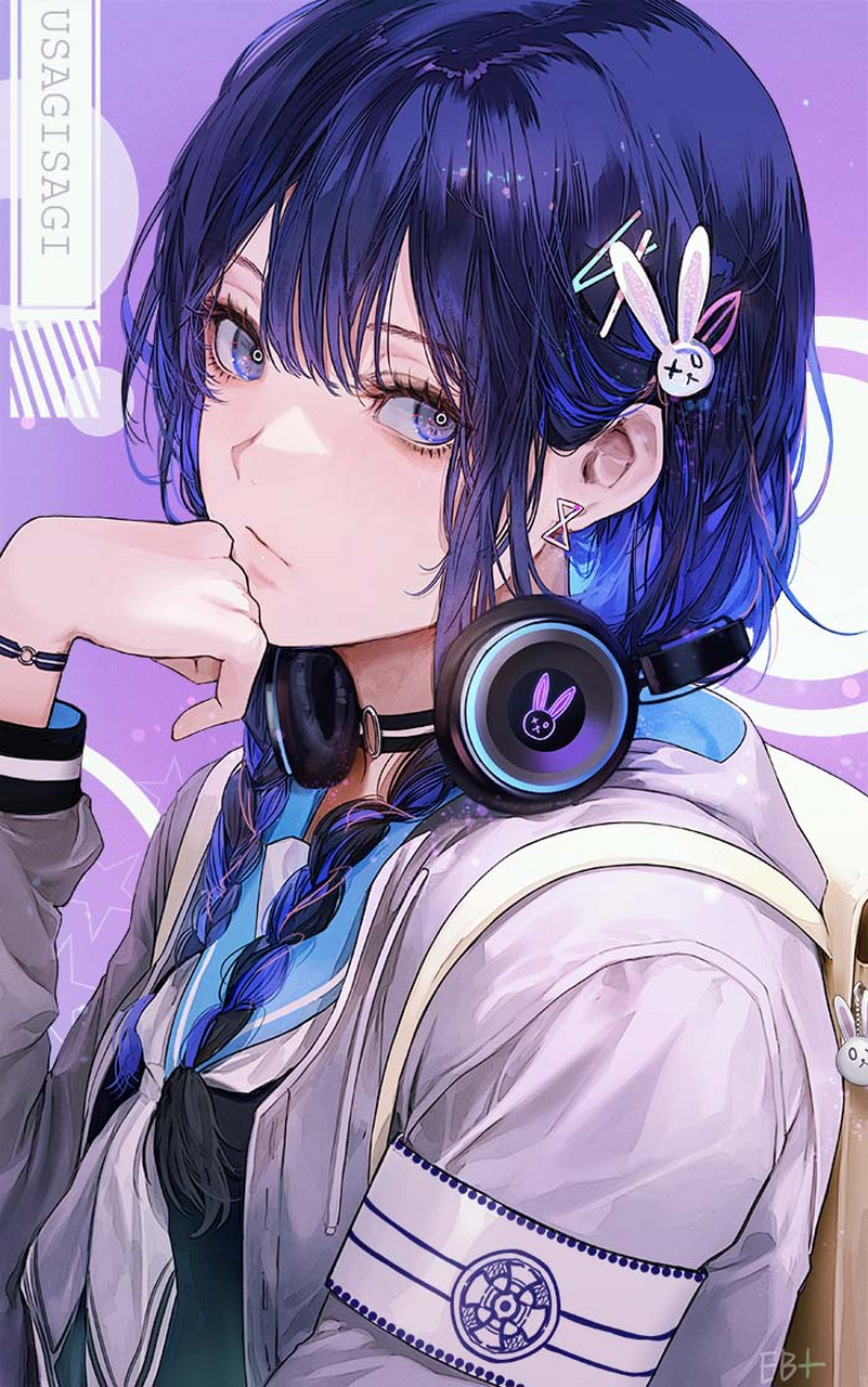 少女的头发在发光耶[二哈],画师:eb十#二次元# #二次元美图# #我爱二