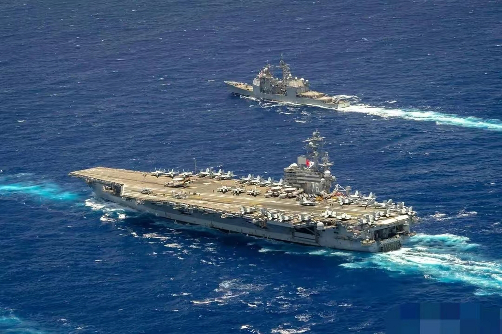 美海军里根号航母进入南海找事做,我南海举行军演  6月14日,美国"里