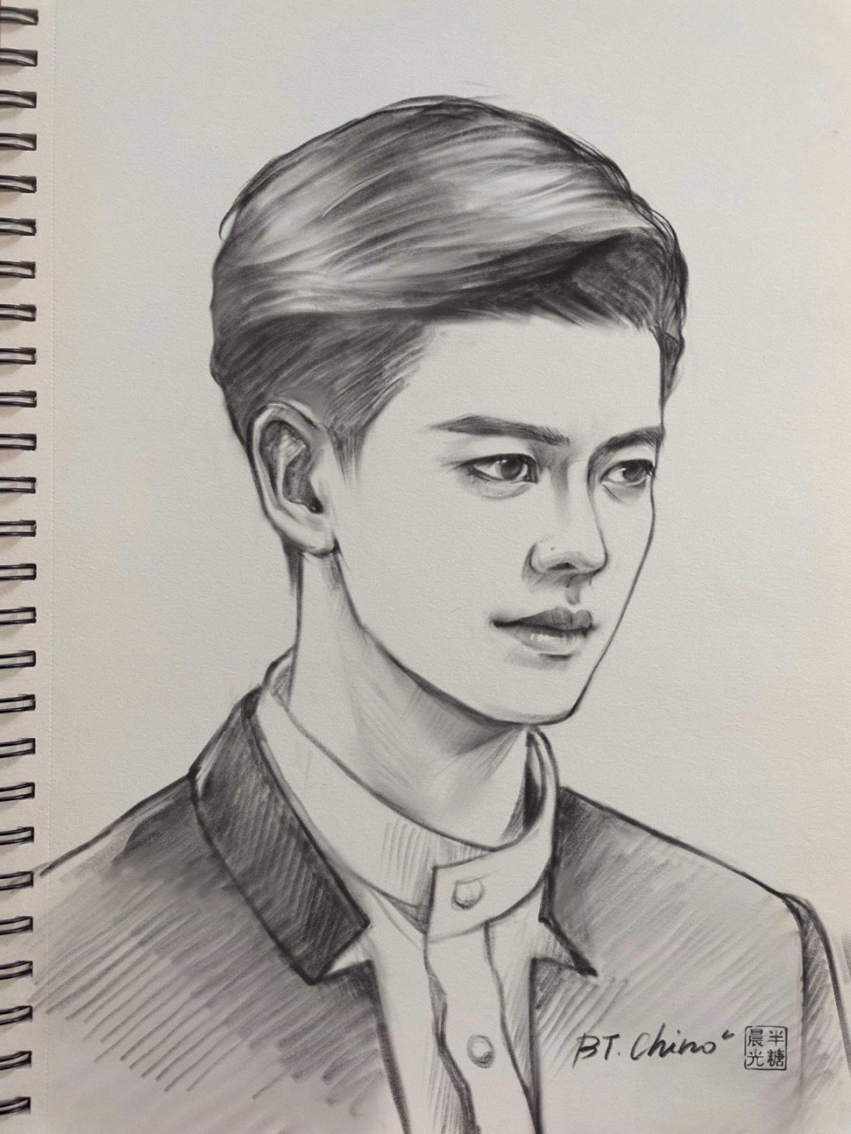 任嘉伦这些素描画,能看出是哪个角色或者场景的吗?