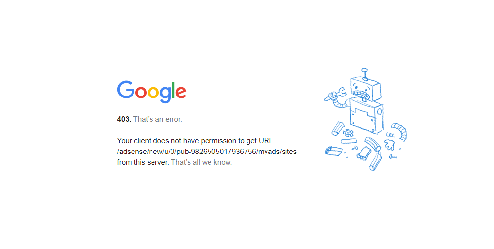 google谷歌403. 这是一个错误。-萌果小站