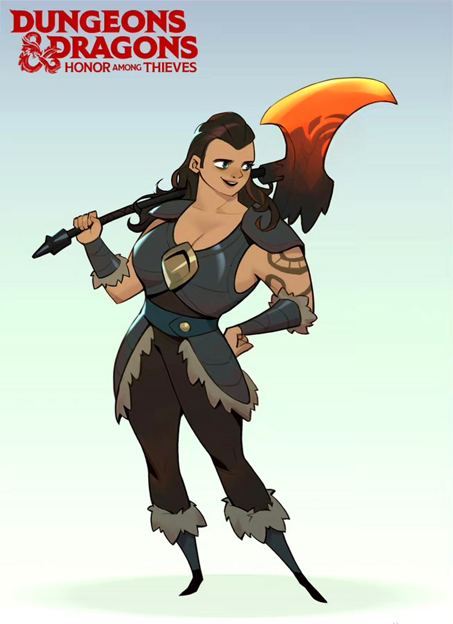 一组电影《龙与地下城》人物卡通插画,带有一丝可爱的风格,by 冷饮桑.