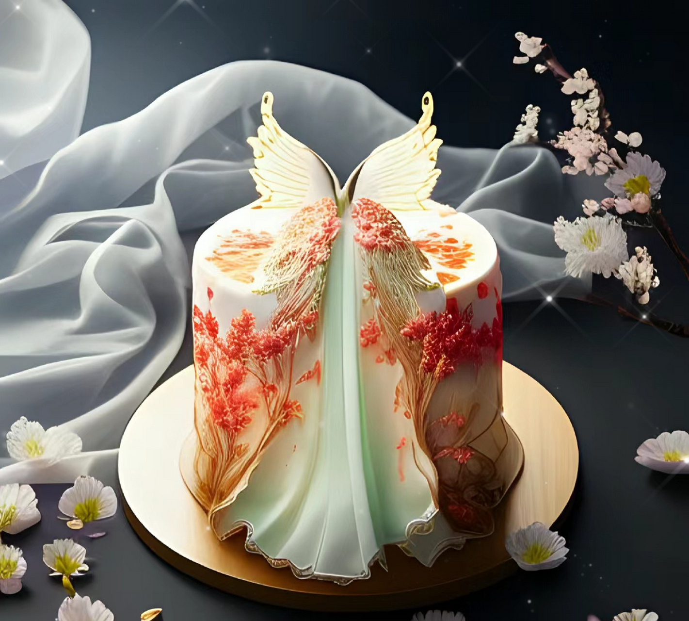 汉服与蛋糕结合