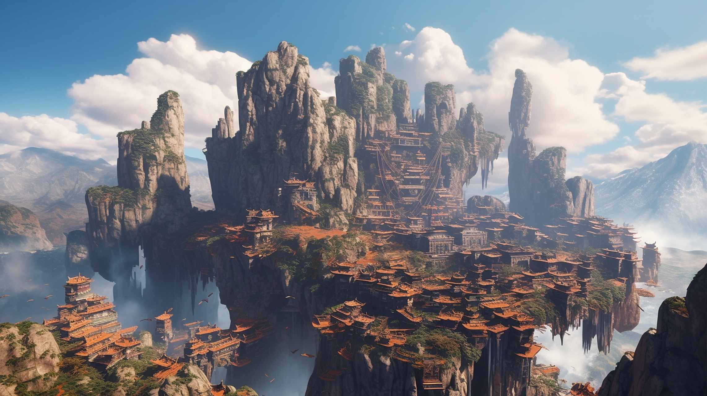 中国风古场景#ai绘画# #场景# #壁纸