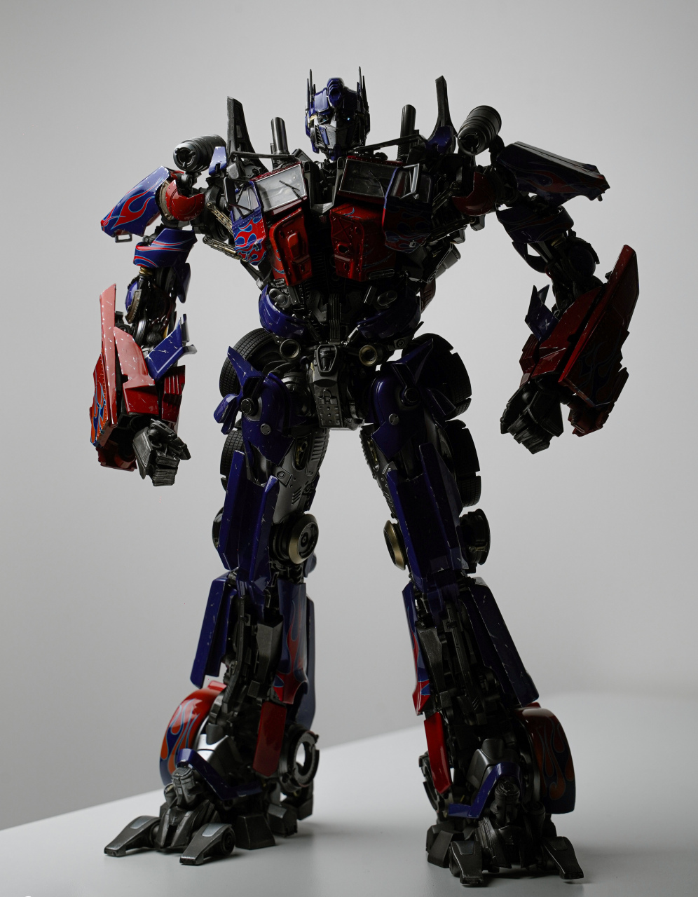 模型欣赏:threezero dlx 变形金刚2 擎天柱全身改件涂装成品展示,在