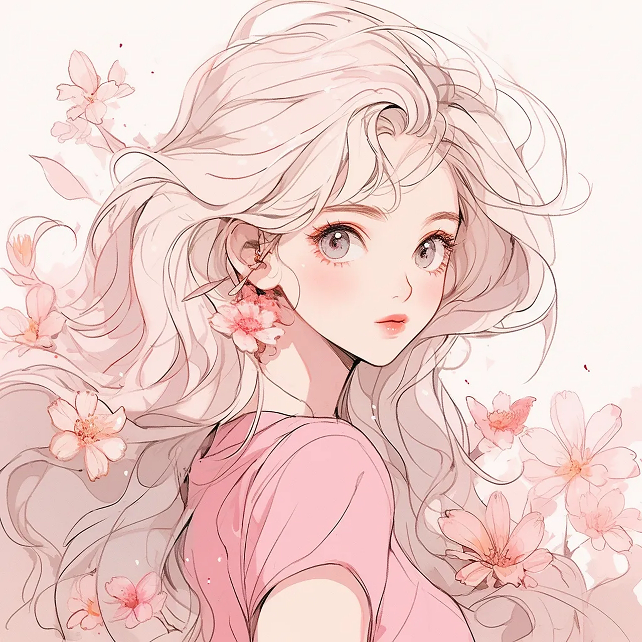 头像|旧漫山茶花女孩#头像# #百度创作灵感中心# #动漫头像和壁纸