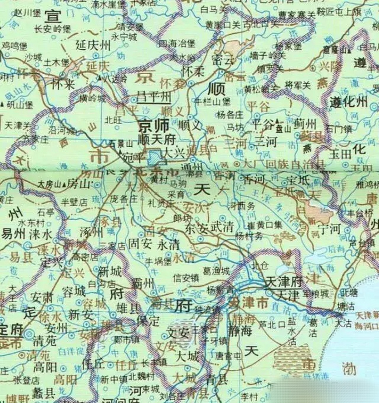 看這張1958年—1960年的河北省地圖,如果當時不按現在這麼劃分的話,是