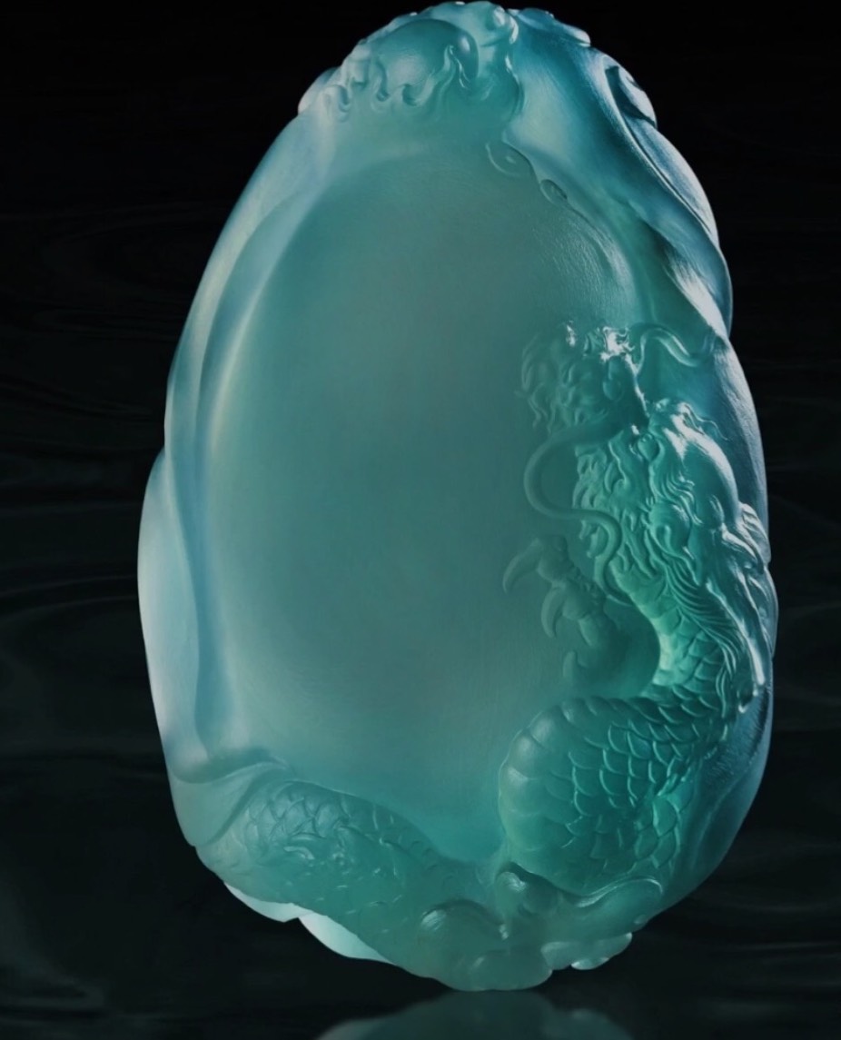 翡翠原石--天青色