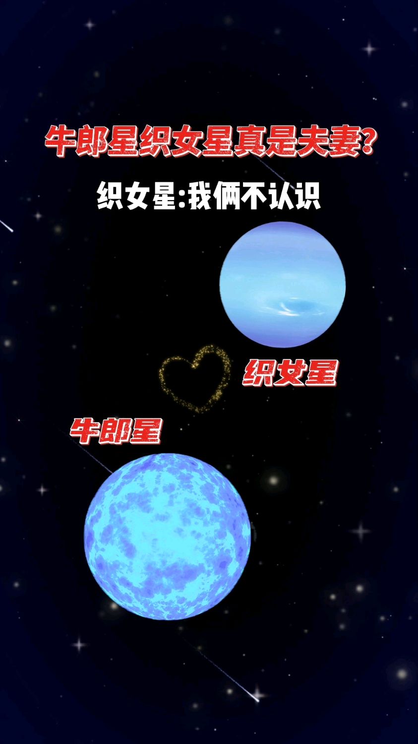 牛郎星和织女星谁大图片