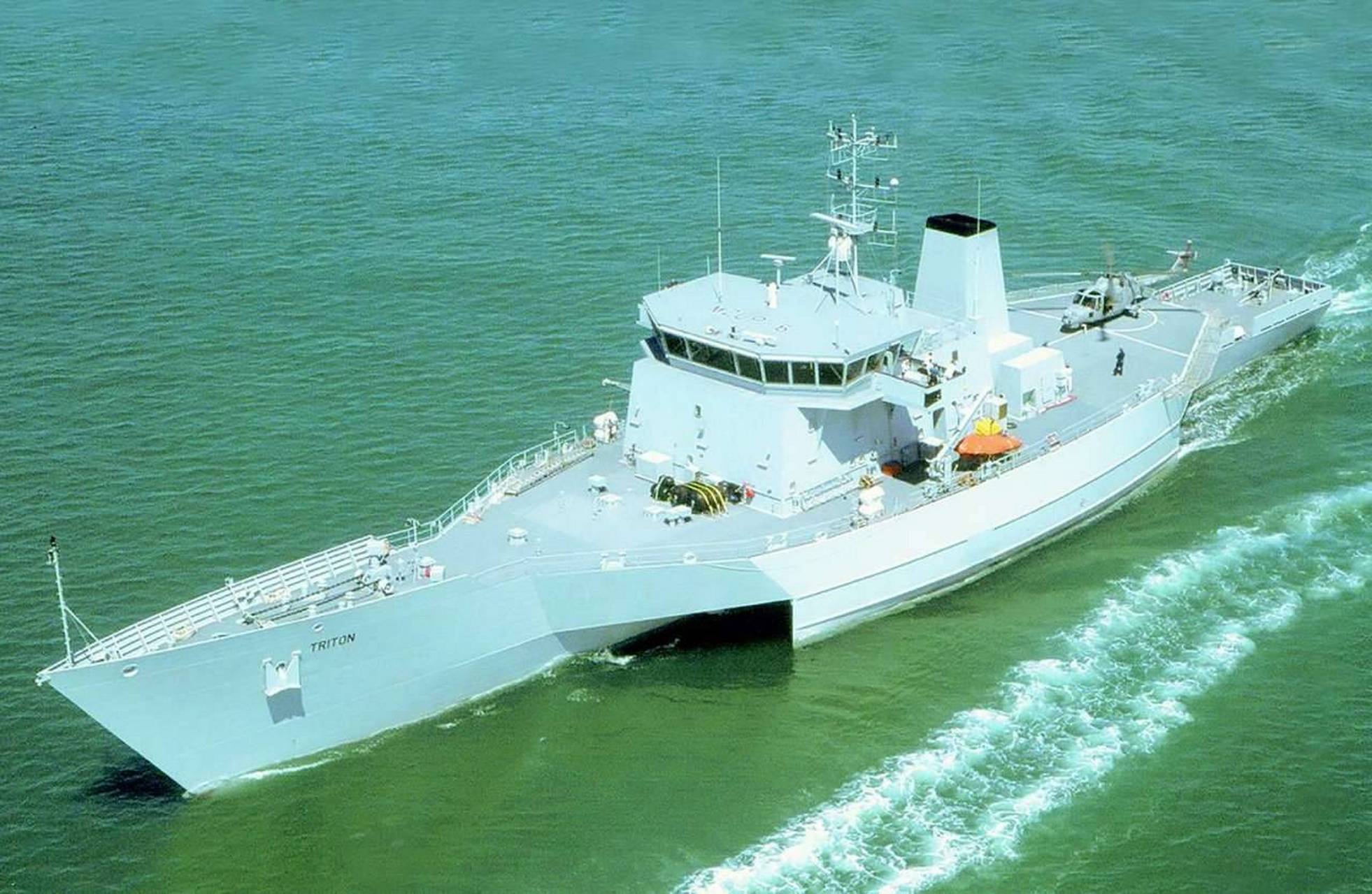 "海神"号三体试验船是英国海军为了发展未来海面战斗船而建造的一艘