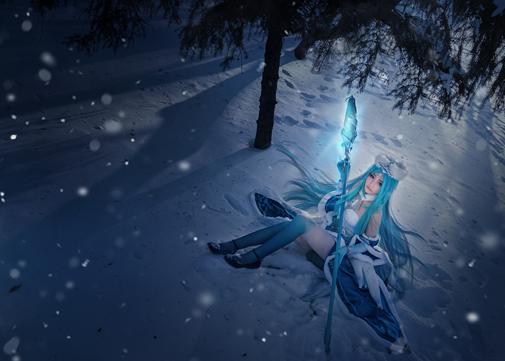 王昭君的冰雪之华cos正片,如梦似幻,美得不似在人间