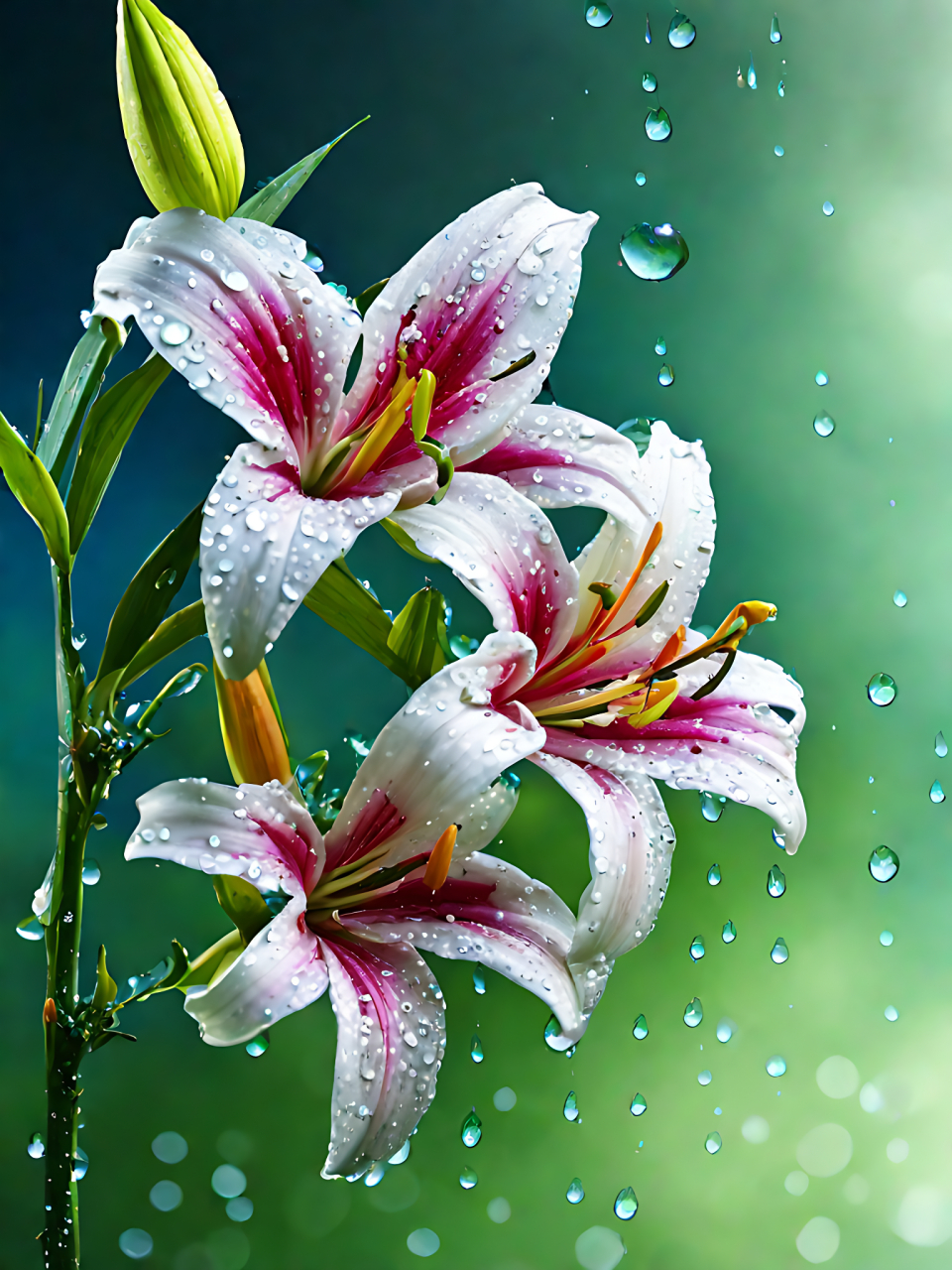 漂亮的花图片大全雨中图片