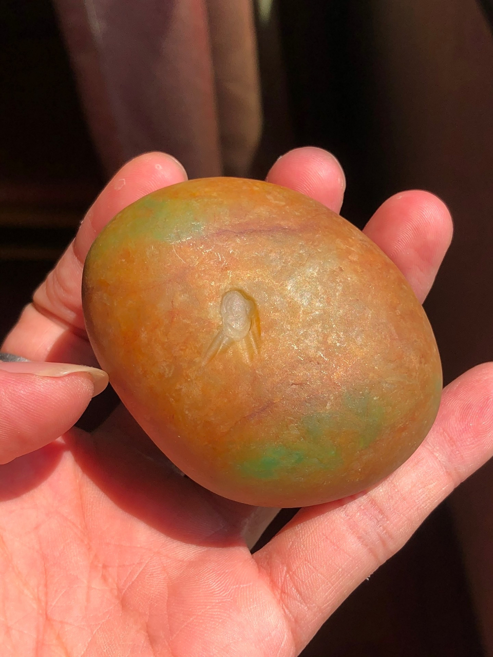 极品大马坎黄加绿水石手把件料子!