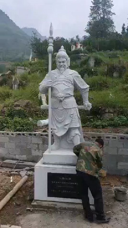 大理石花岗岩古代人物武将雕塑雕像生产厂家嘉祥县伟业石雕有限公司