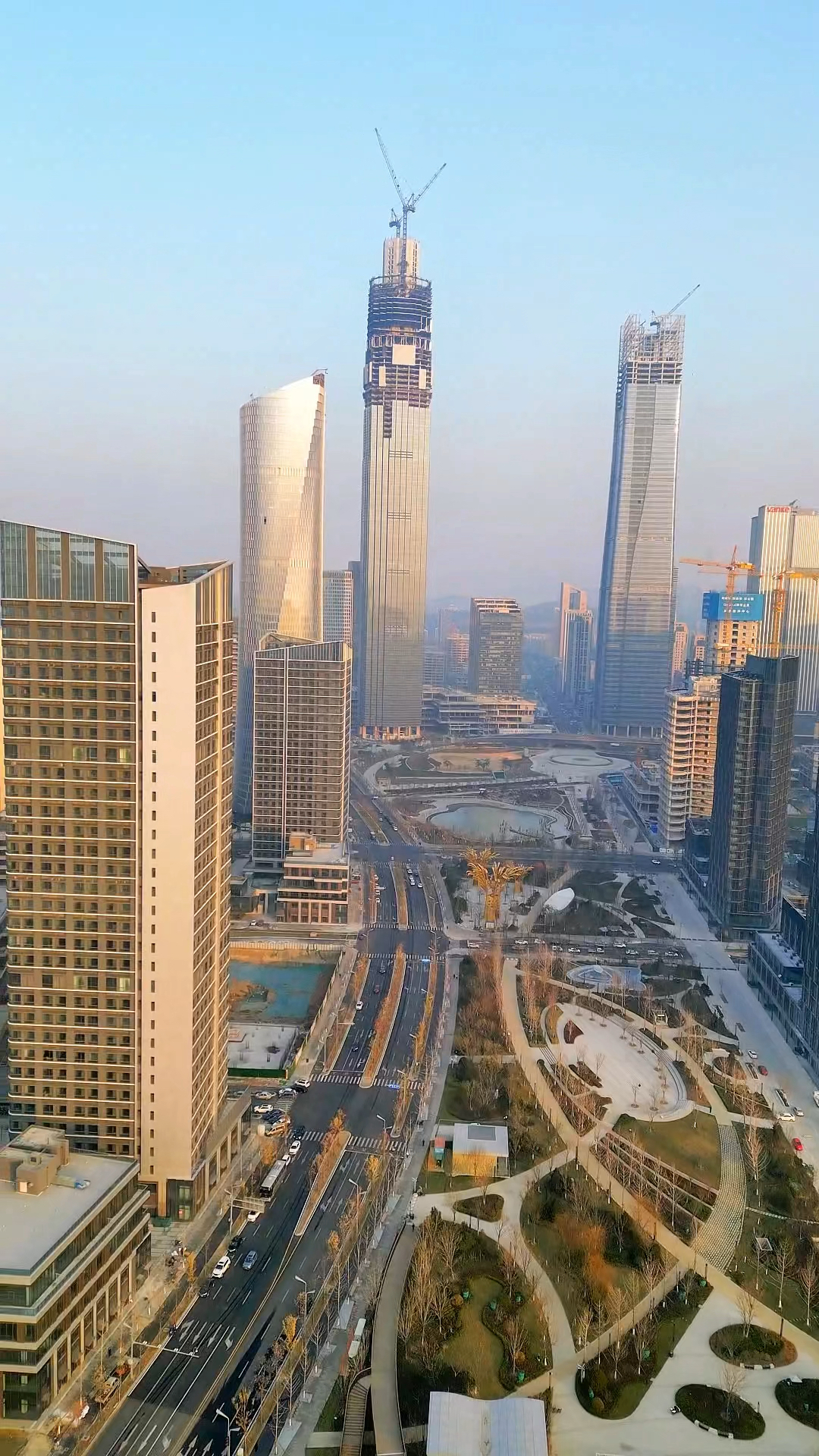 航拍济南cbd片区,高楼林立气势恢弘-度小视