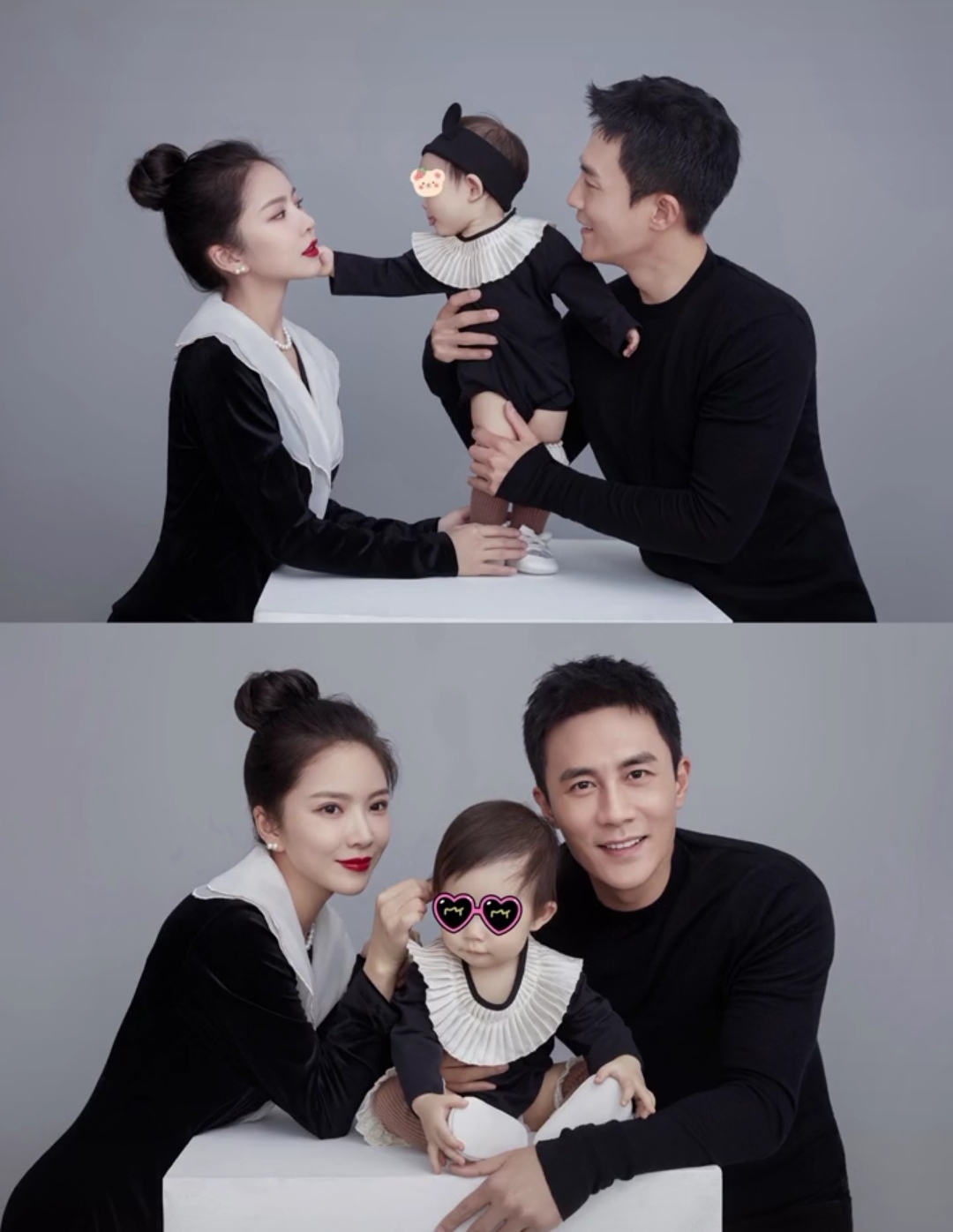 杜淳晒一家三口合照,老婆王灿太抢眼,被赞比女明星还漂亮的女人