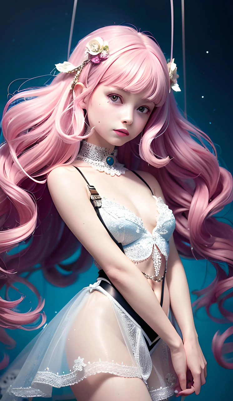 ai绘画粉色矮人少女,真人写实的感觉#ai绘画# #二次元美图# #二次元