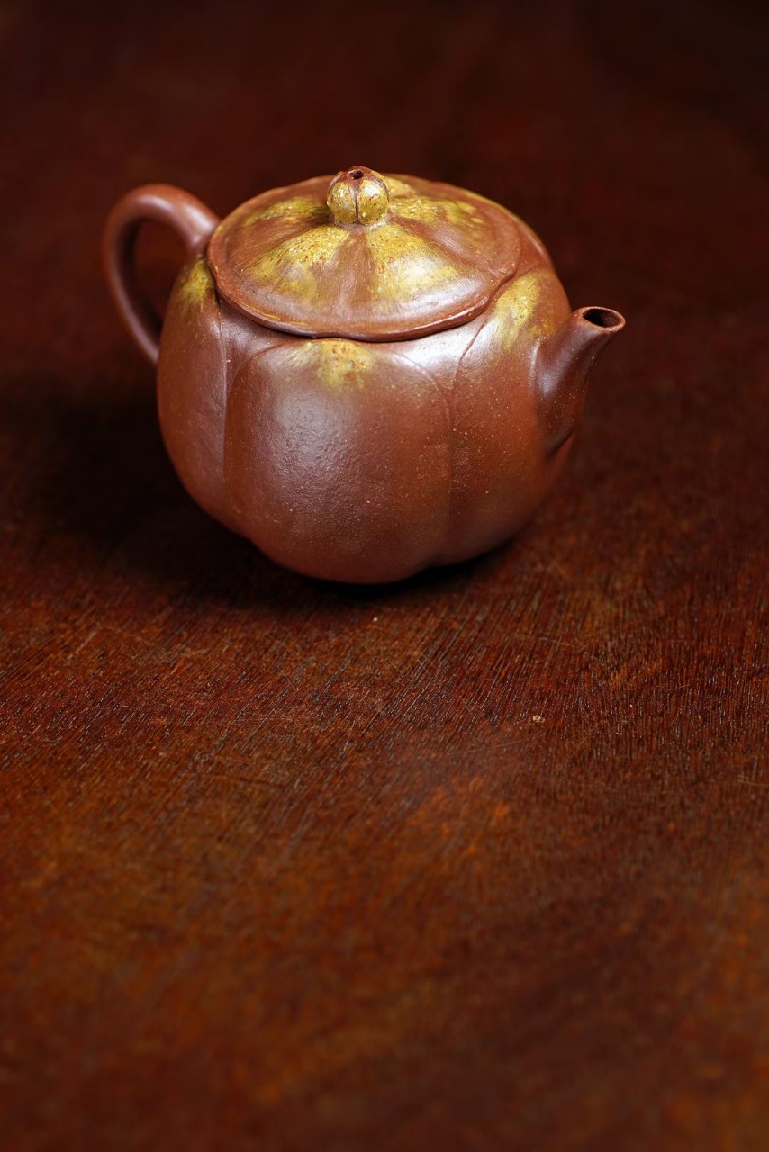 陆婷 全手原创作品 玉兰疏香 120cc,手中宝藏小壶 玩味十足#紫砂壶