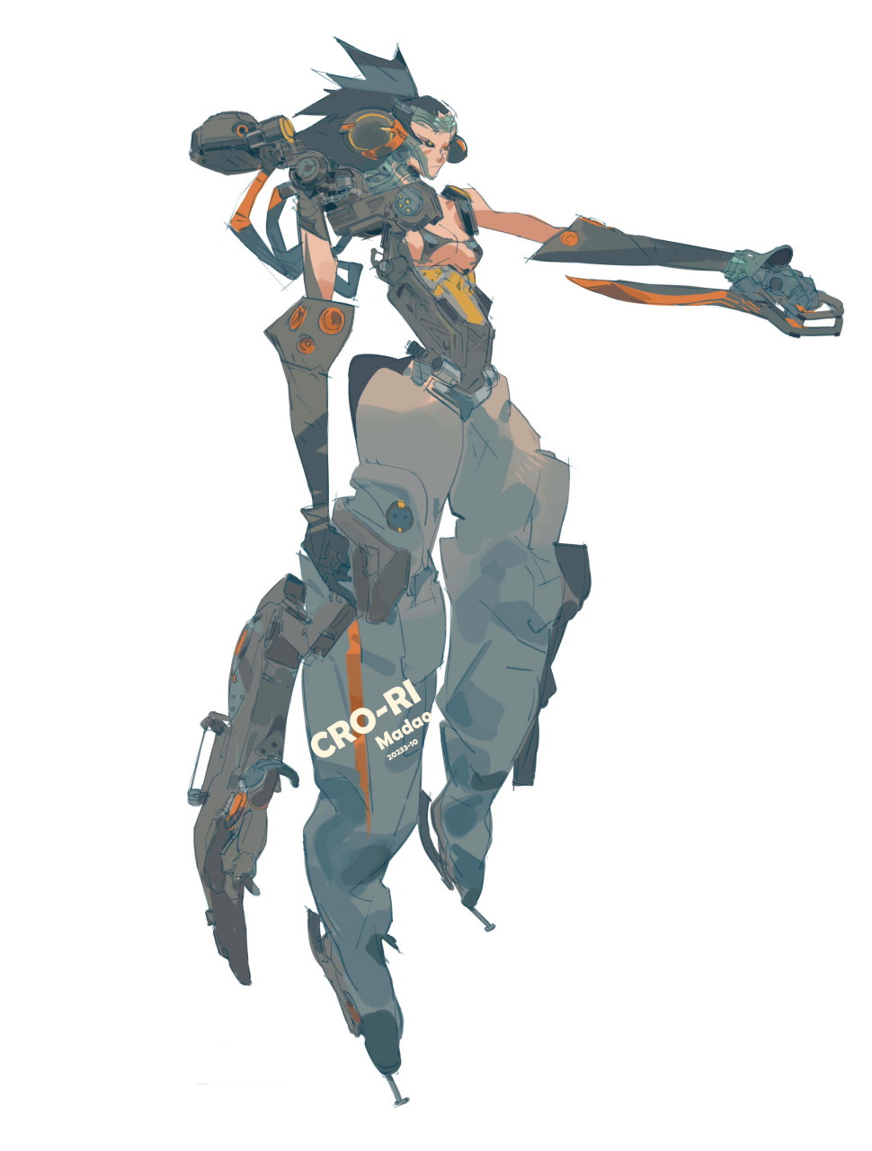 一组赛博朋克风格的抽象人物插画,by madao羁. #动漫# #插画# #科幻