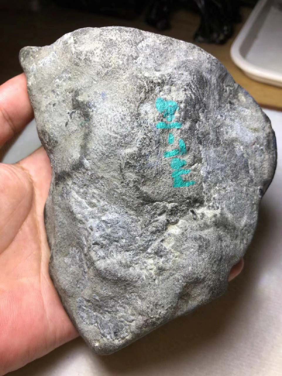 05公斤莫西沙老象皮,皮壳非常老紧致,全身就一个地方有一点表现,那个