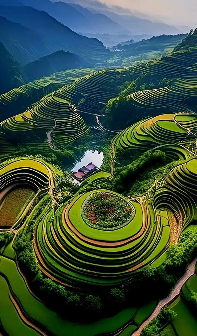 哇,这个水稻上山又可以成为一大景观了,太漂亮了