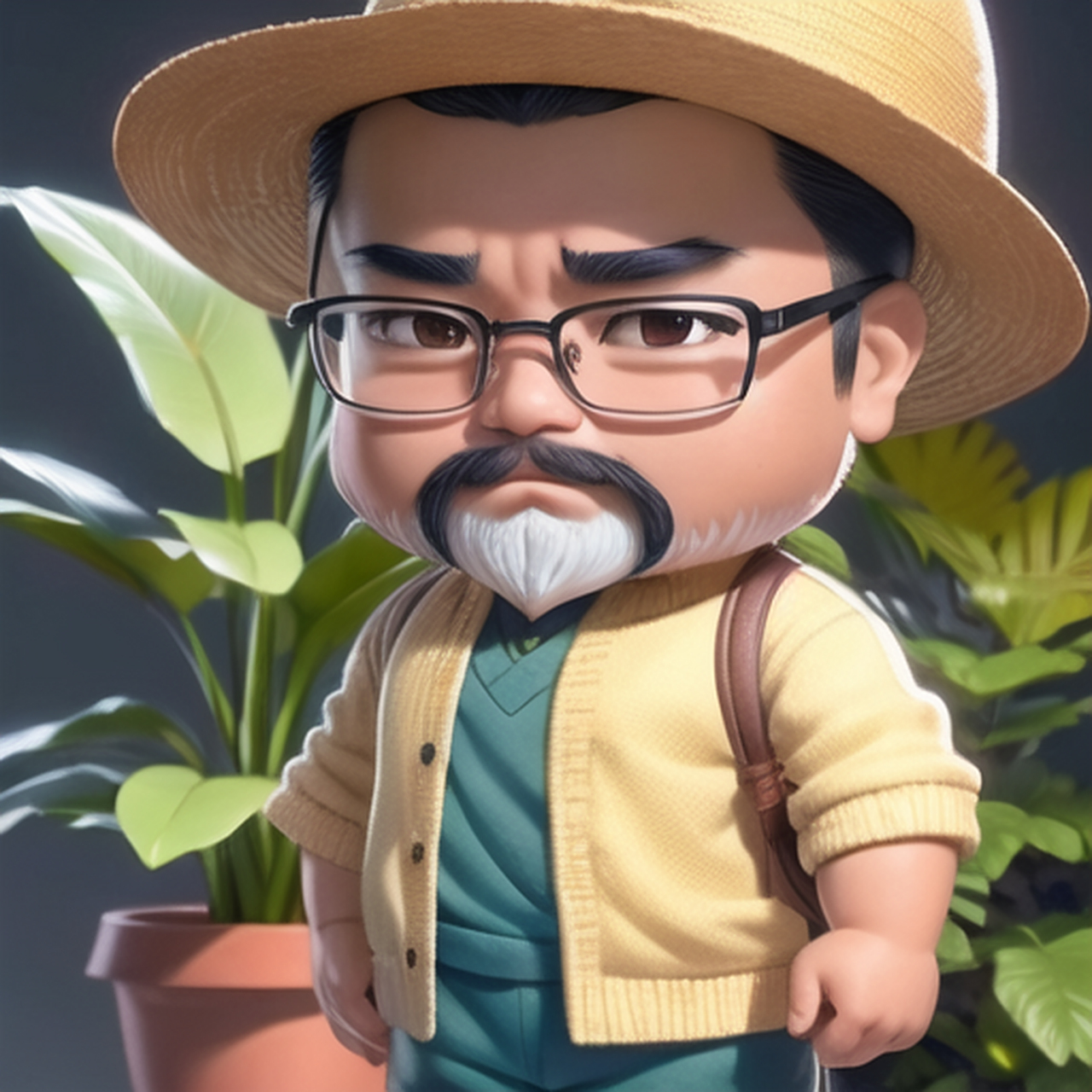 ai绘画之大叔版卡通像!#ai绘画