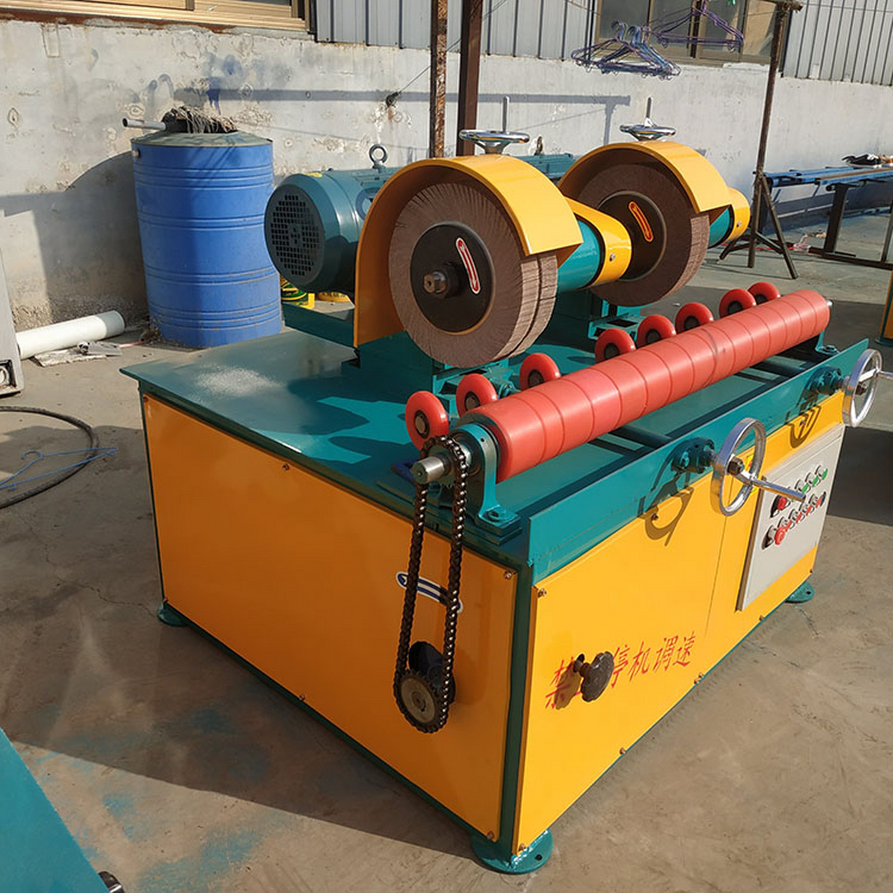 合金管抛光机# #钢管抛光机# #钢管除锈机# 立式合金管抛光机无缝