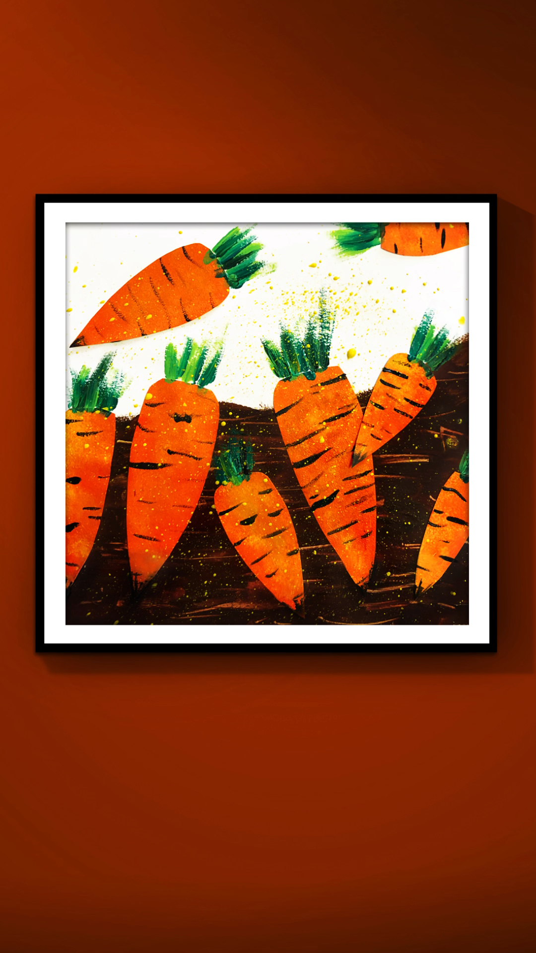 胡萝卜创意绘画,少儿美术,少儿创意美术,幼儿园美术,小班创意美术