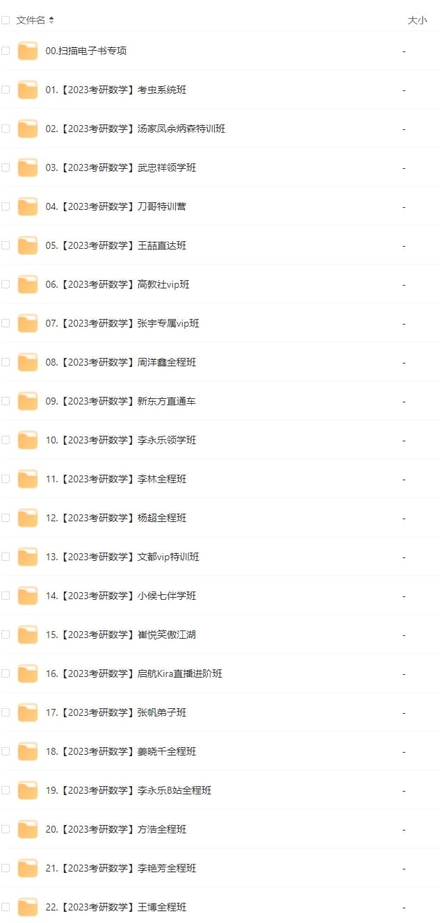 2023年考研视频课程资料合集&讲义网课汇总大全[百度网盘/阿里云盘/夸克网盘]