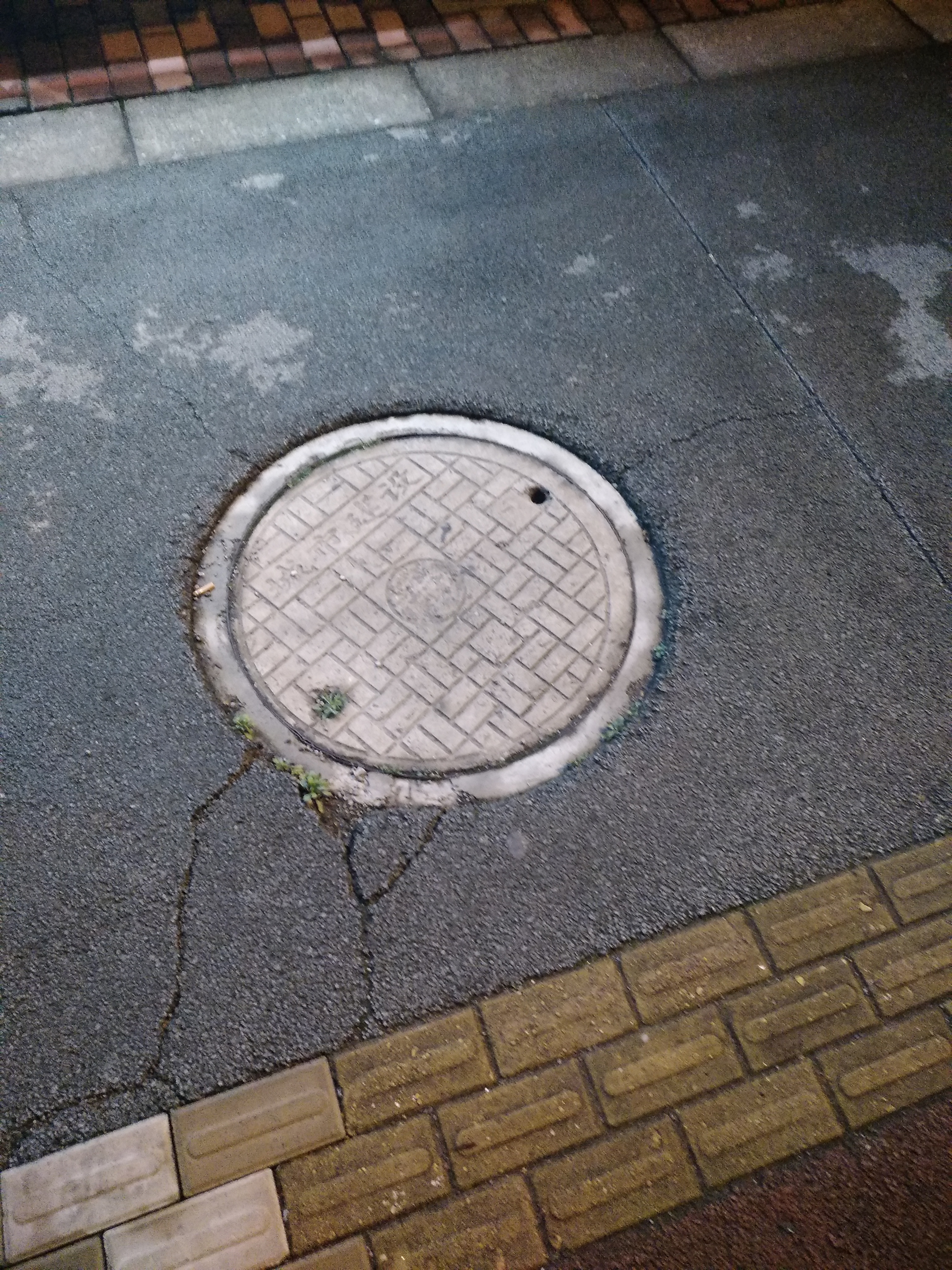 城市中建了很多下水的地方有的在路面和路平行有的在马路牙子和马路