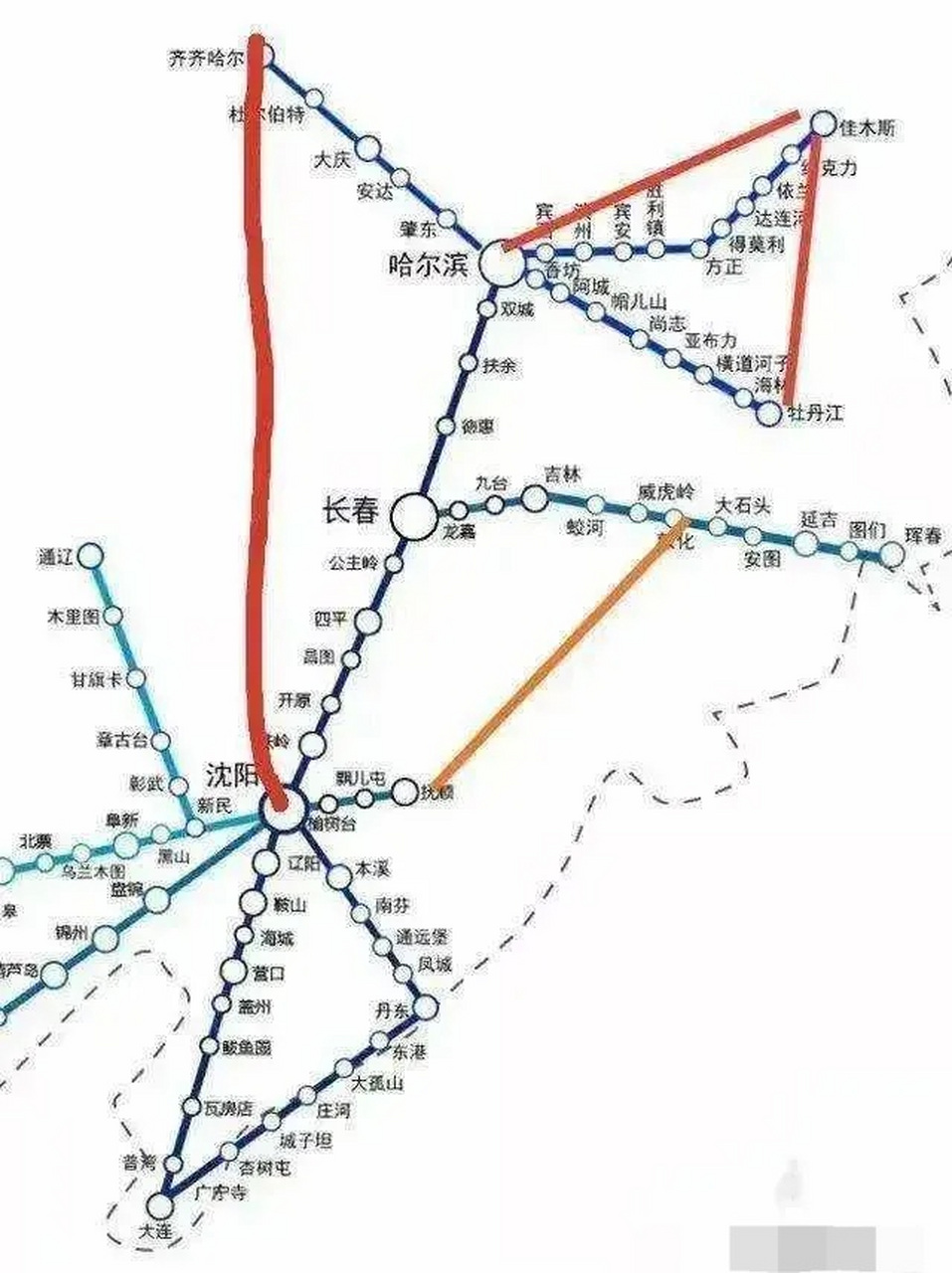 东北铁路规划图最新版图片